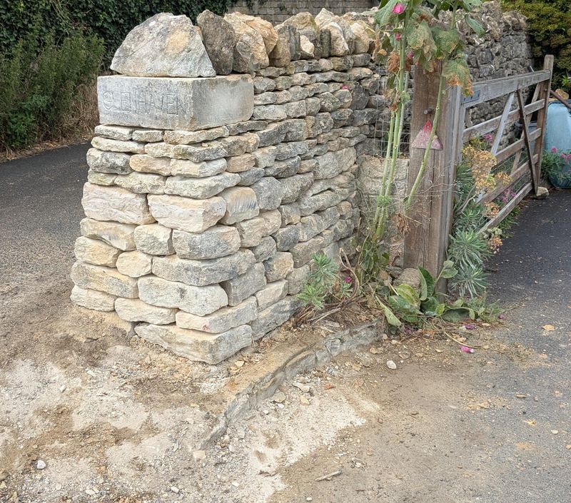 Stone pier at a gateway